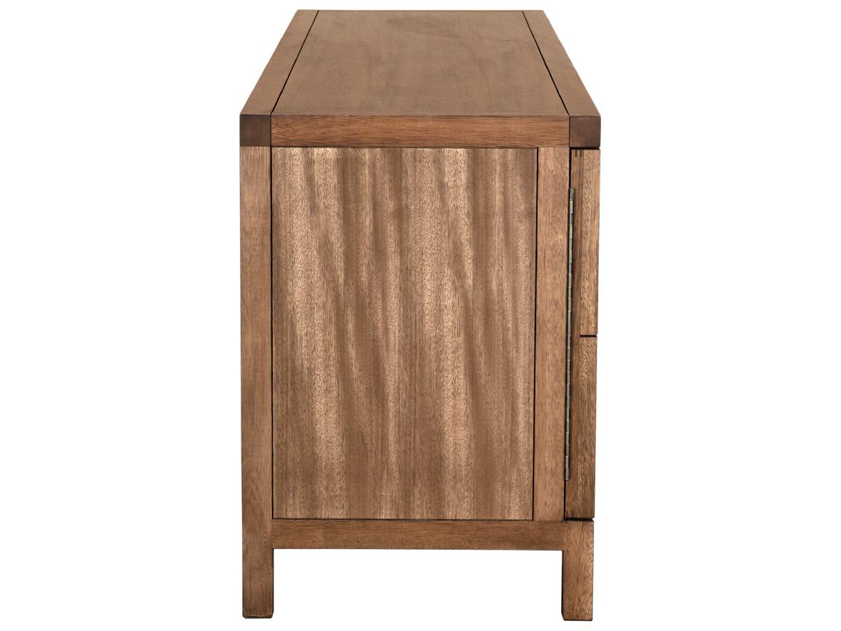 Noir Quadrant 96" Walnut Wood Dark Sideboard