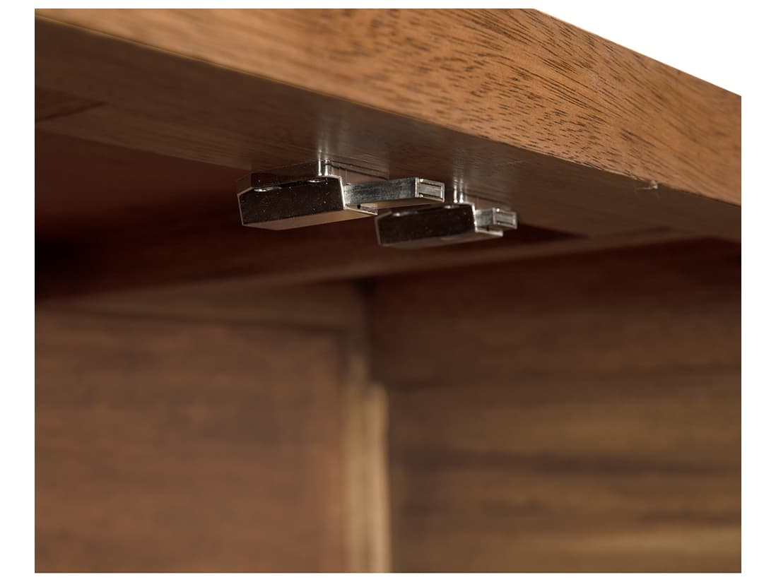 Noir Quadrant 96" Walnut Wood Dark Sideboard