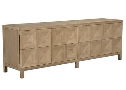 Noir Quadrant 96" Walnut Wood Washed Sideboard