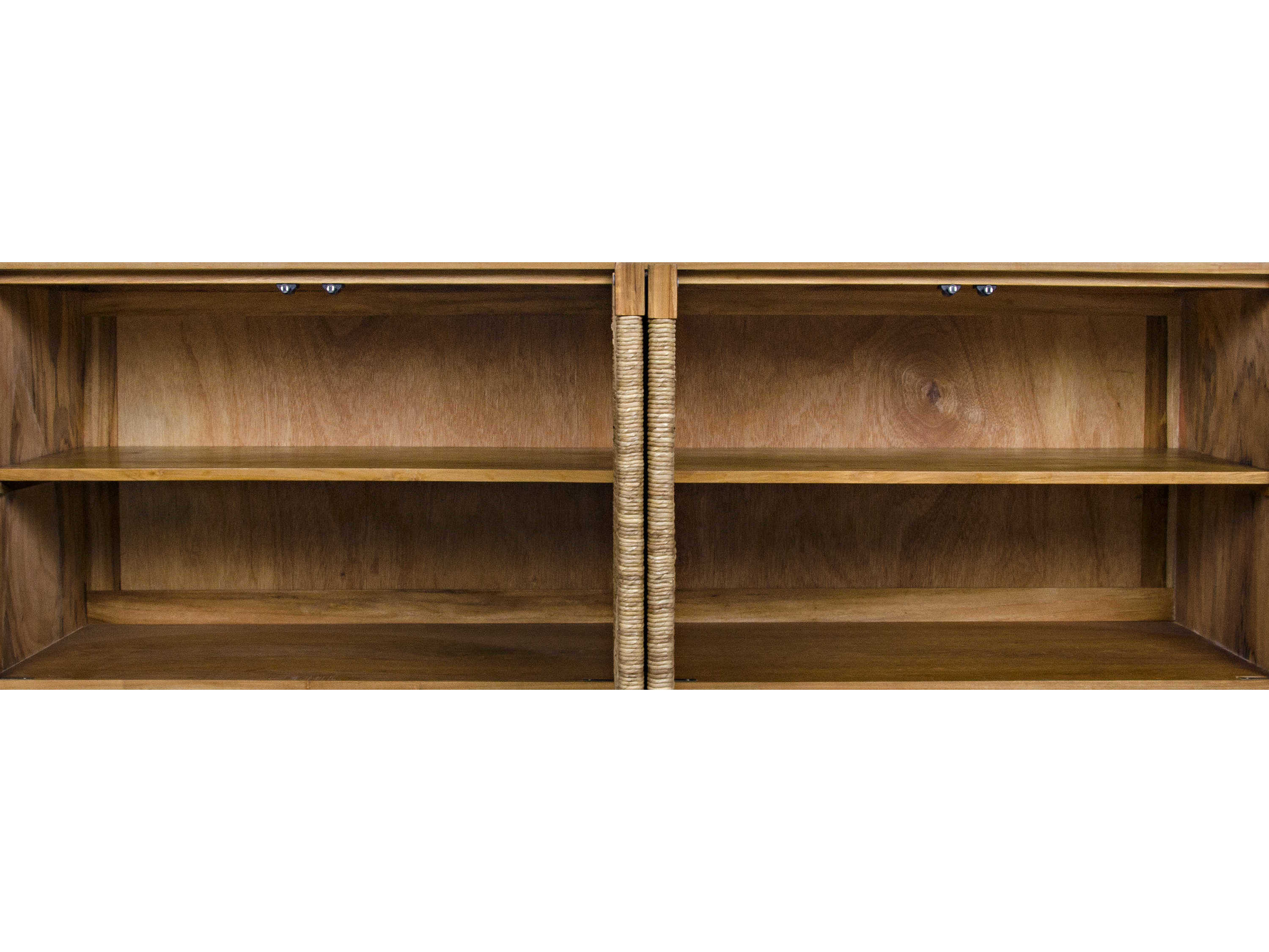 Noir 76" Teak Wood Rush Seagrass Sideboard