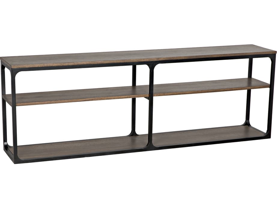 Noir Novie Rectangular Wood Console Table