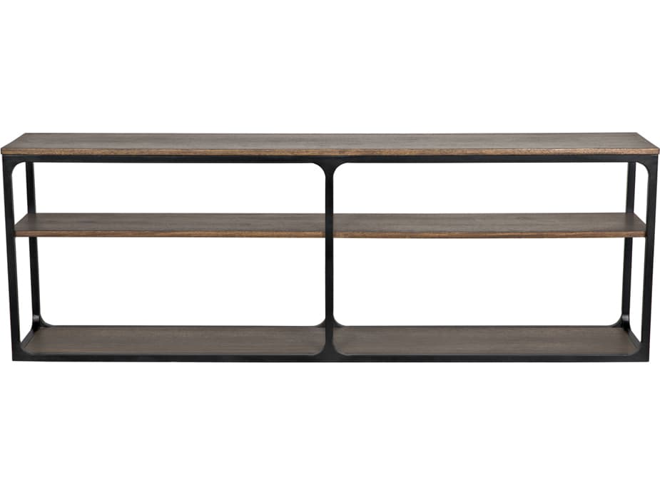 Noir Novie Rectangular Wood Console Table