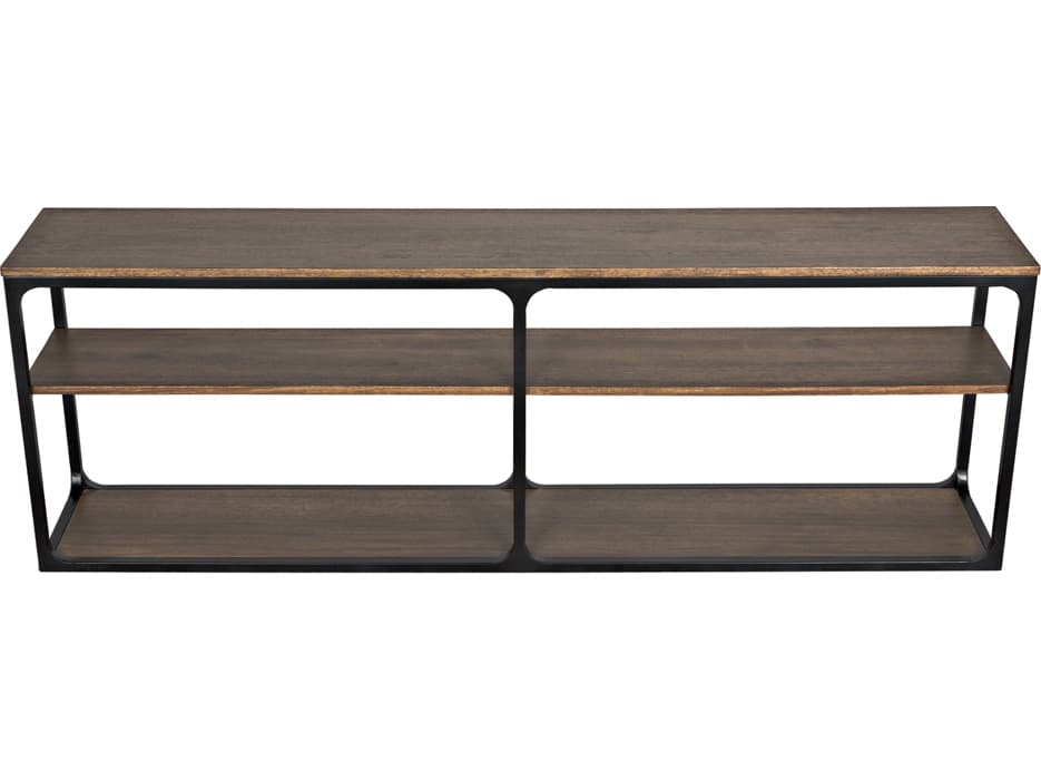 Noir Novie Rectangular Wood Console Table