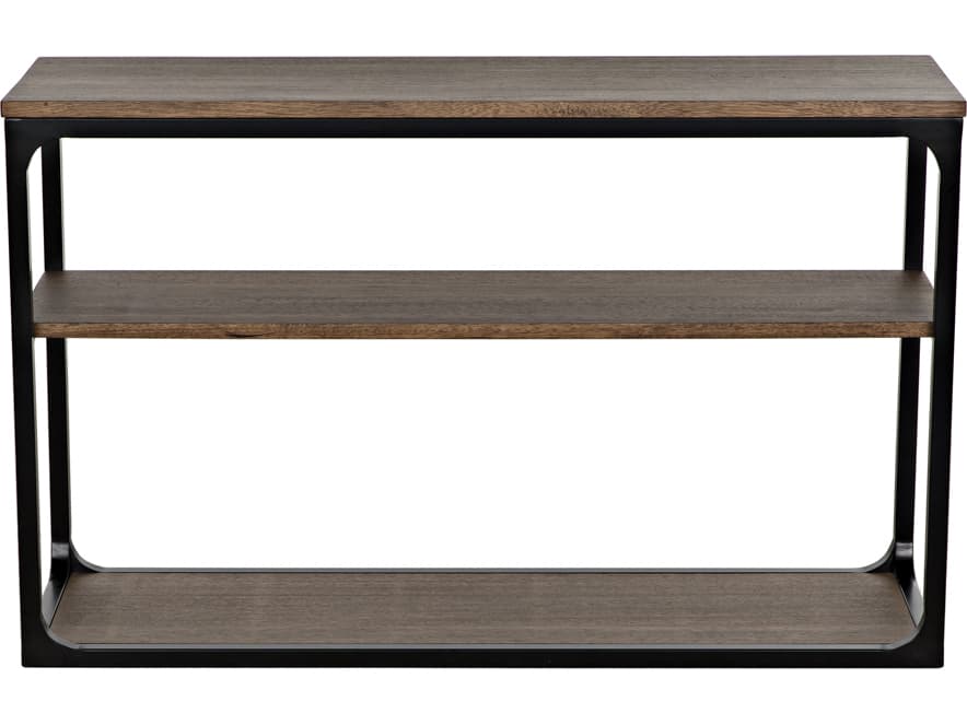 Noir Novie Rectangular Wood Console Table