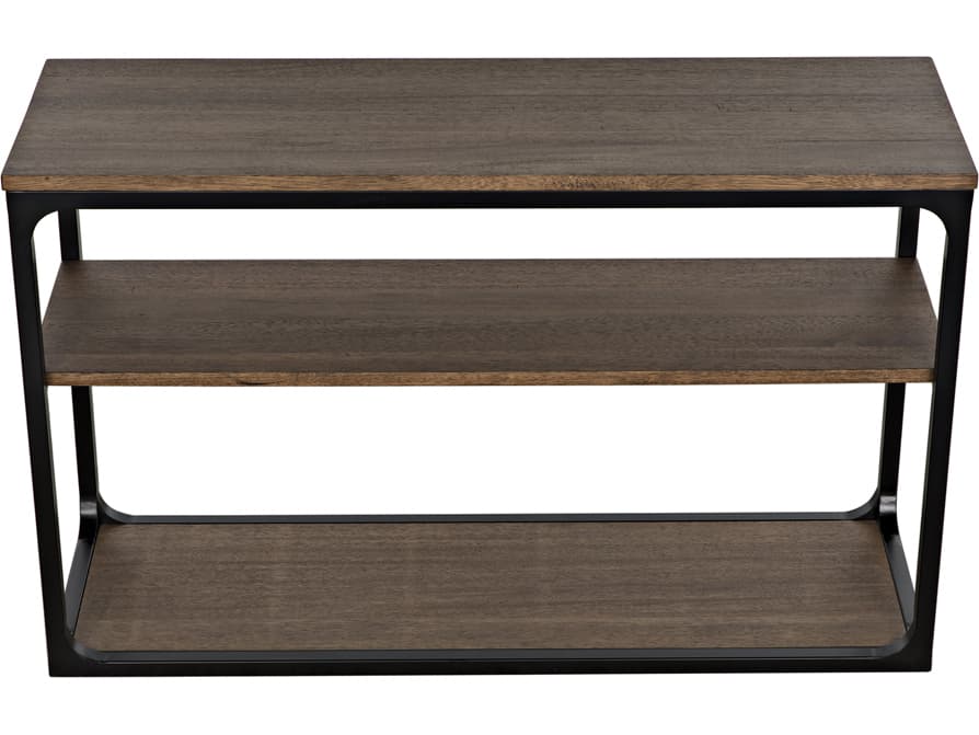 Noir Novie Rectangular Wood Console Table