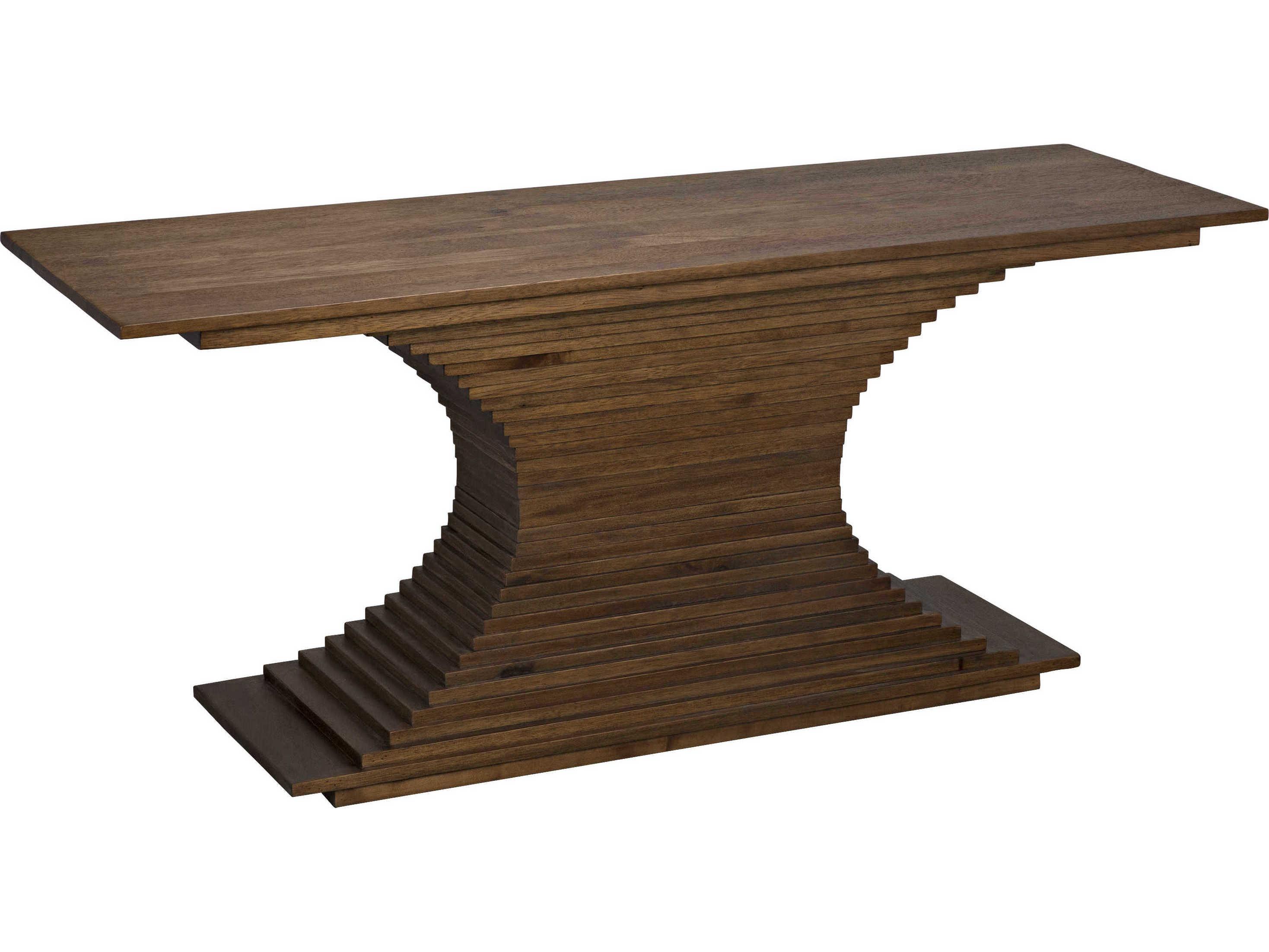 Noir Rectangular Wood Dark Walnut Console Table