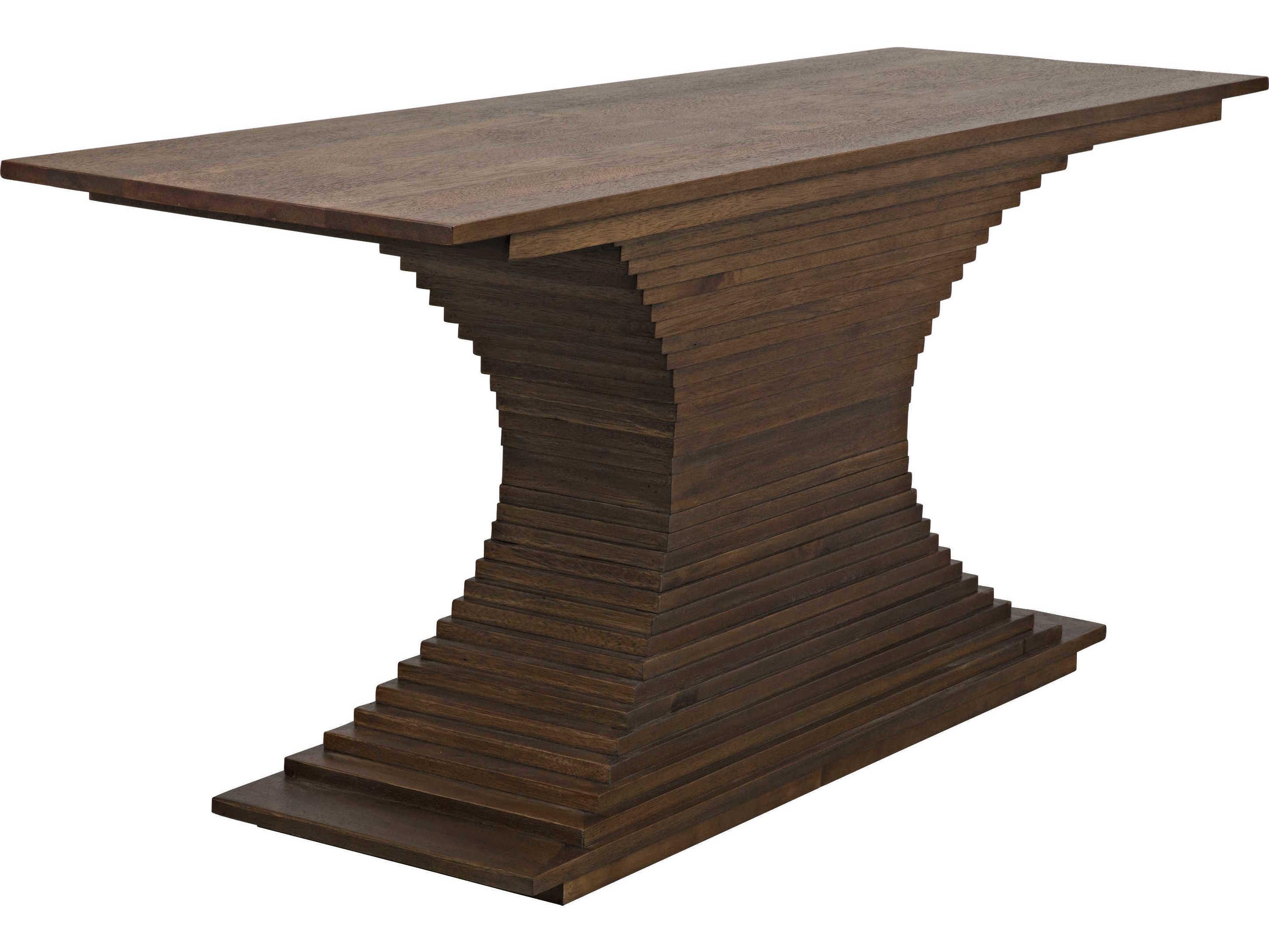 Noir Rectangular Wood Dark Walnut Console Table