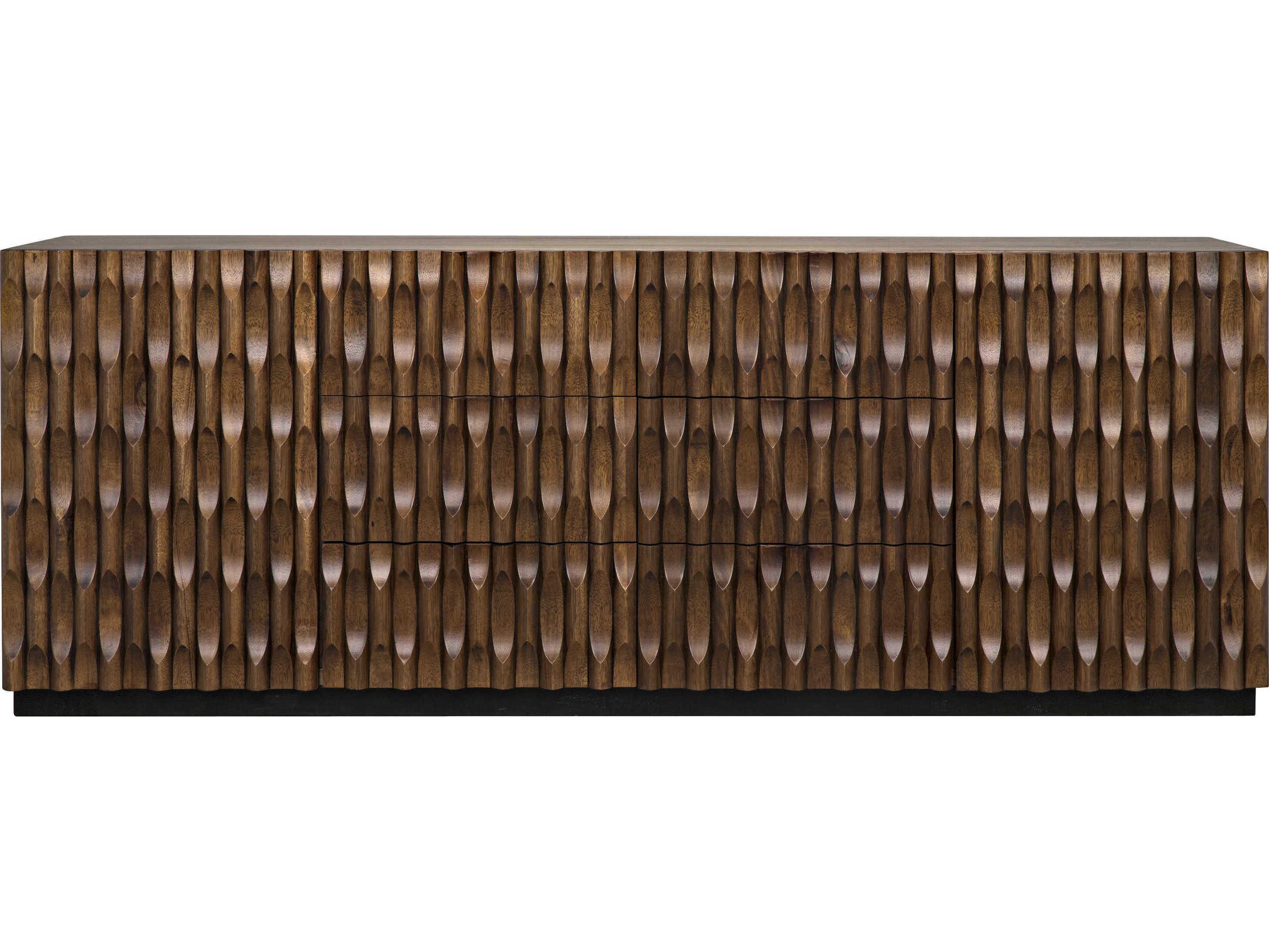 Noir 81" Walnut Wood Dark Sideboard