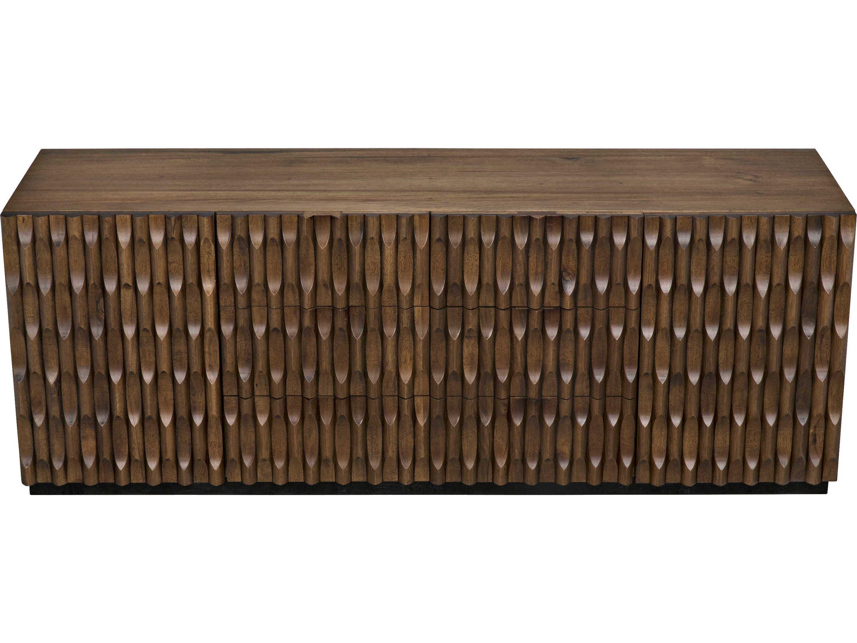 Noir 81" Walnut Wood Dark Sideboard