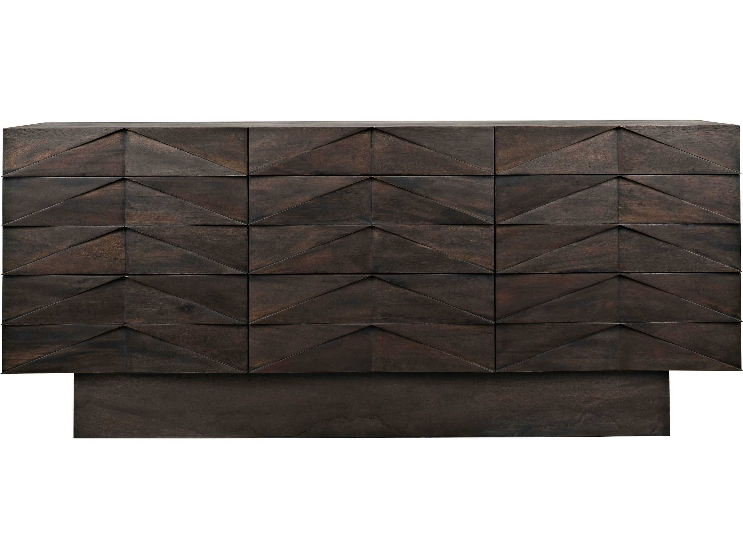 Noir 75" Walnut Wood Ebony Sideboard