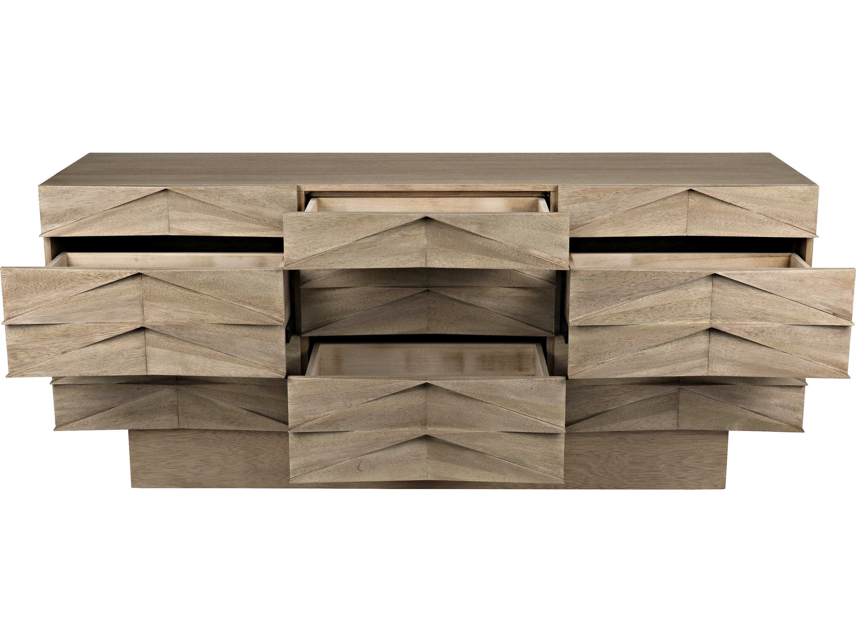 Noir 75" Walnut Wood Washed Sideboard