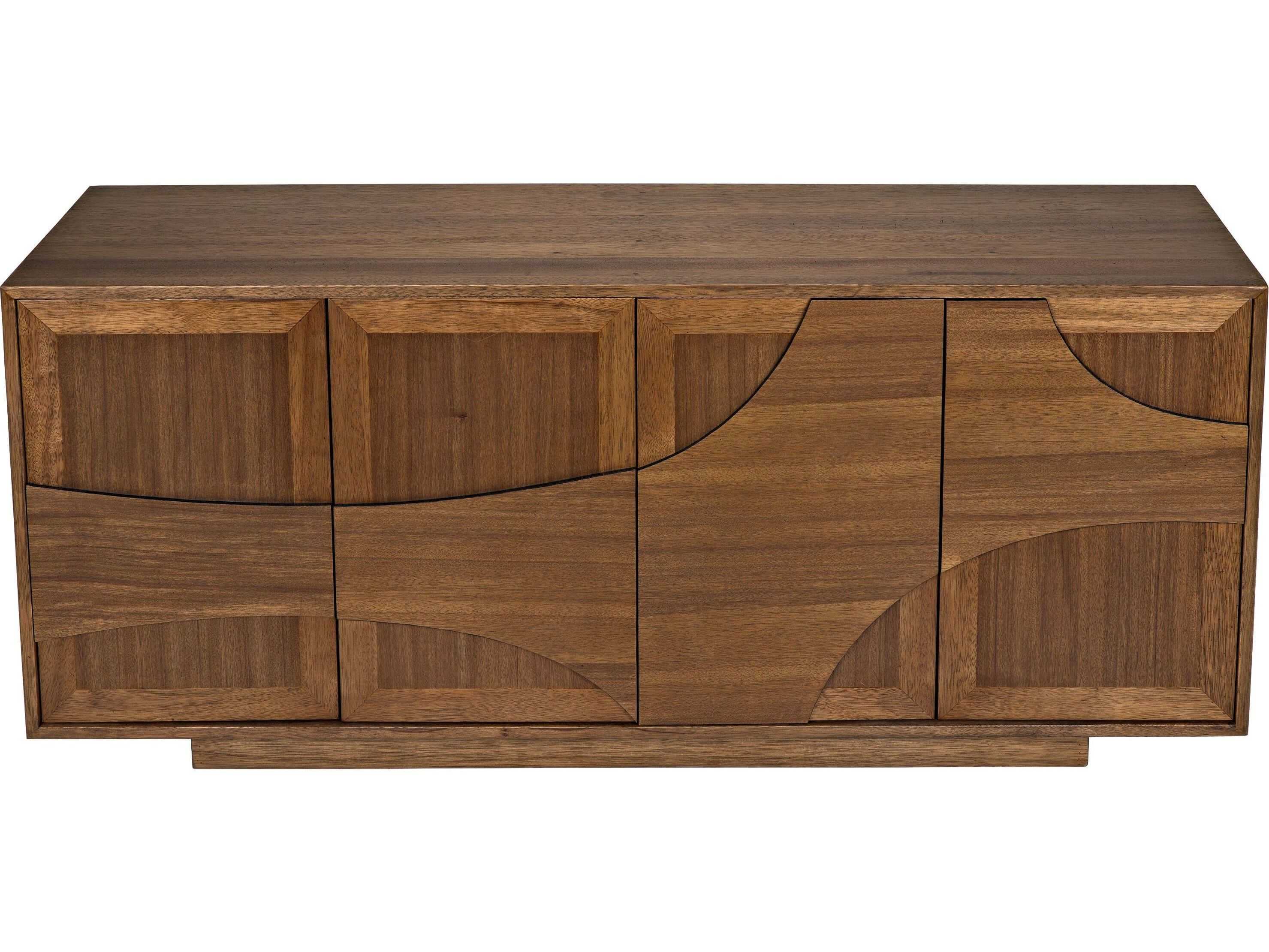 Noir 75" Walnut Wood Dark Sideboard