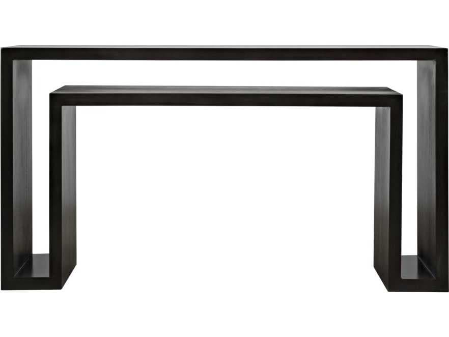 Noir Rectangular Wood Pale Console Table