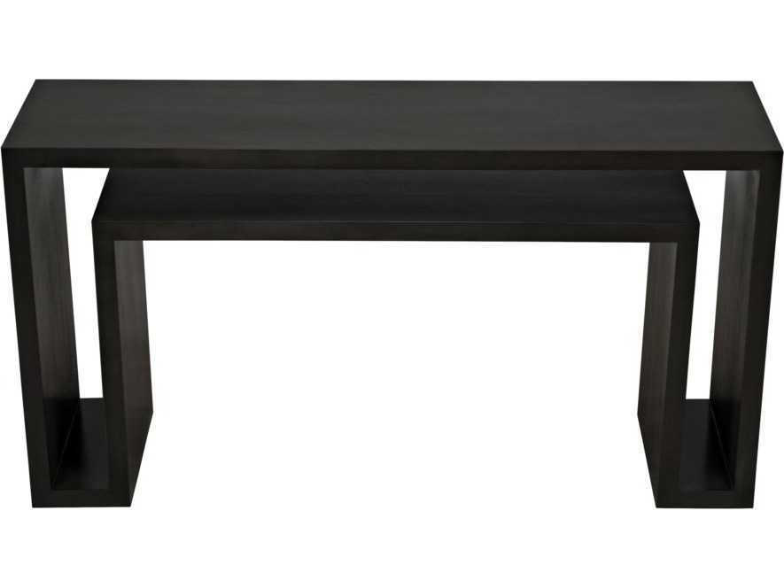 Noir Rectangular Wood Pale Console Table