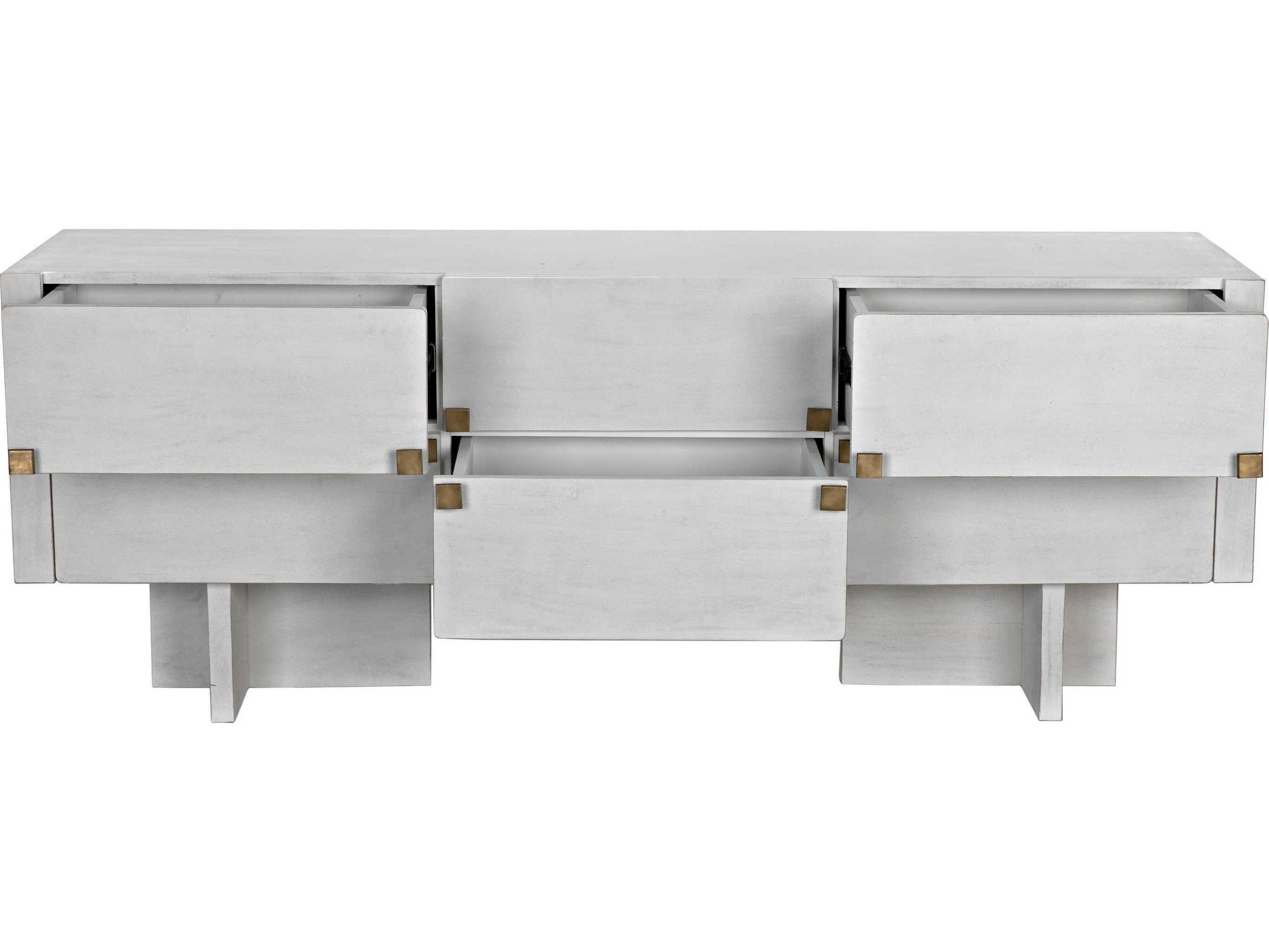 Noir 80" Mahogany Wood Sideboard