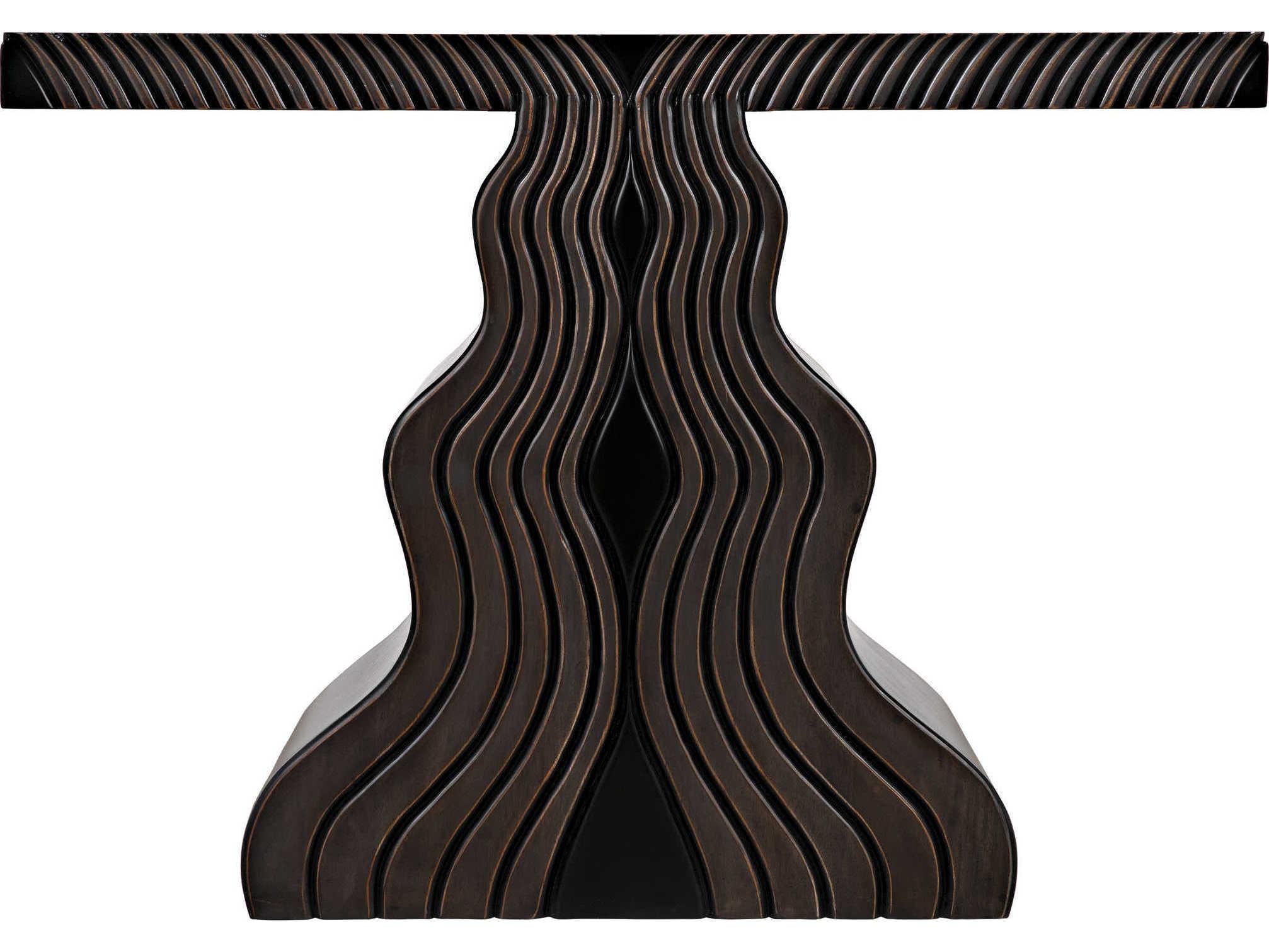 Noir Rectangular Wood Pale Console Table