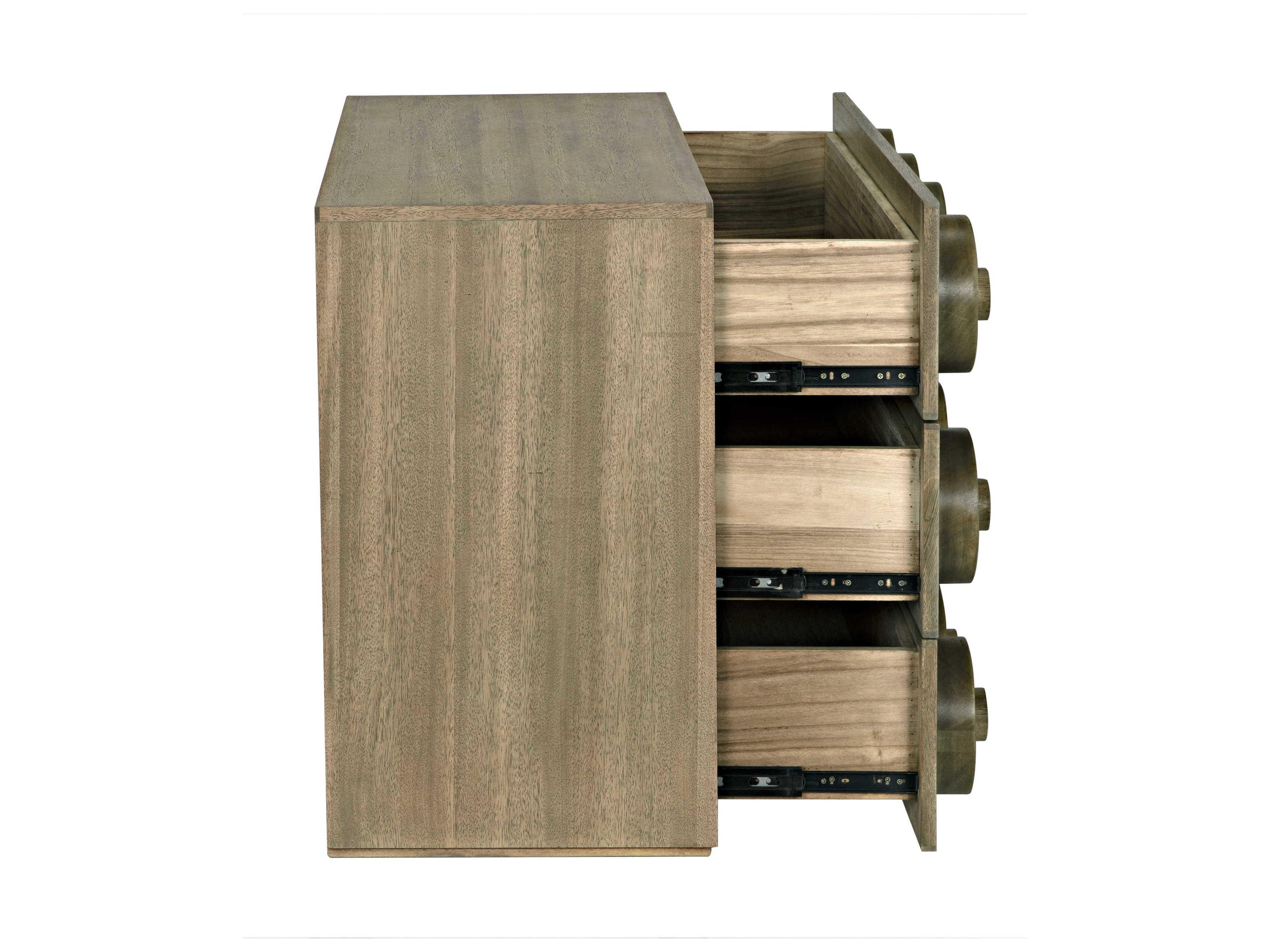 Noir Washed Walnut Brown Wood Accent Chest