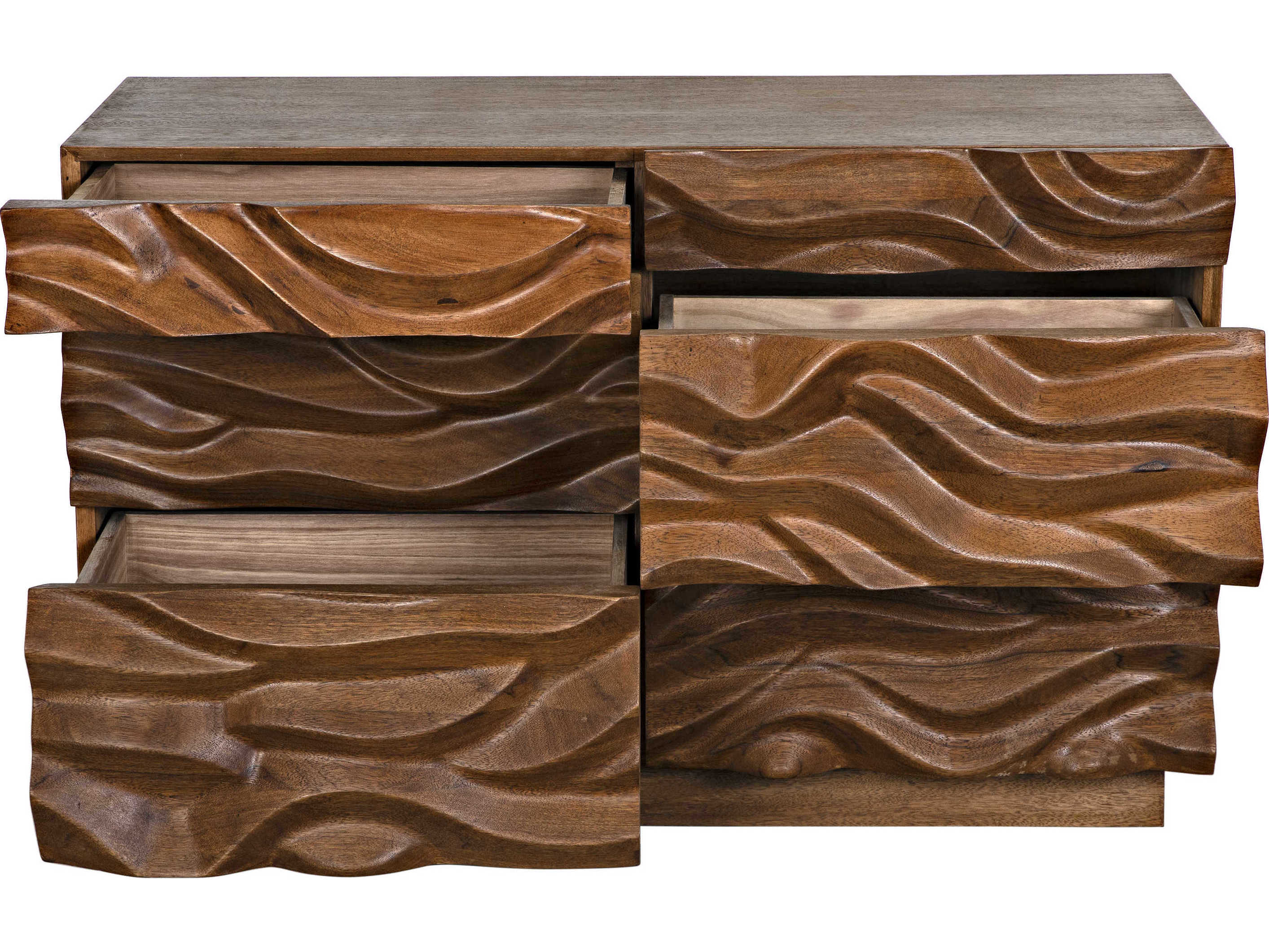 Noir Mirage 62" Walnut Wood Dark Sideboard