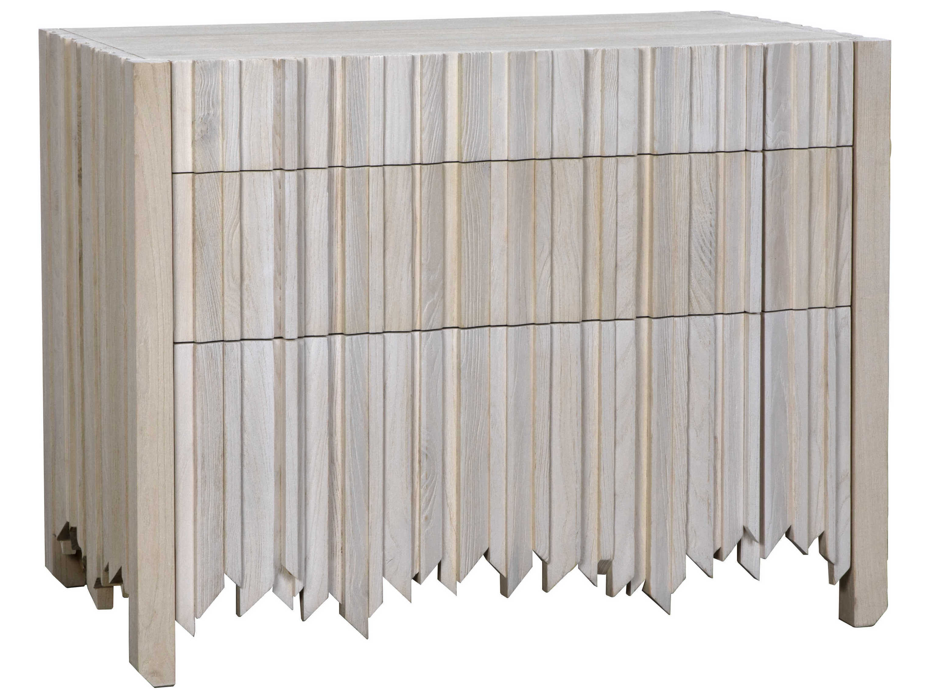 Noir Bleached Elm Brown Ash Wood Accent Chest