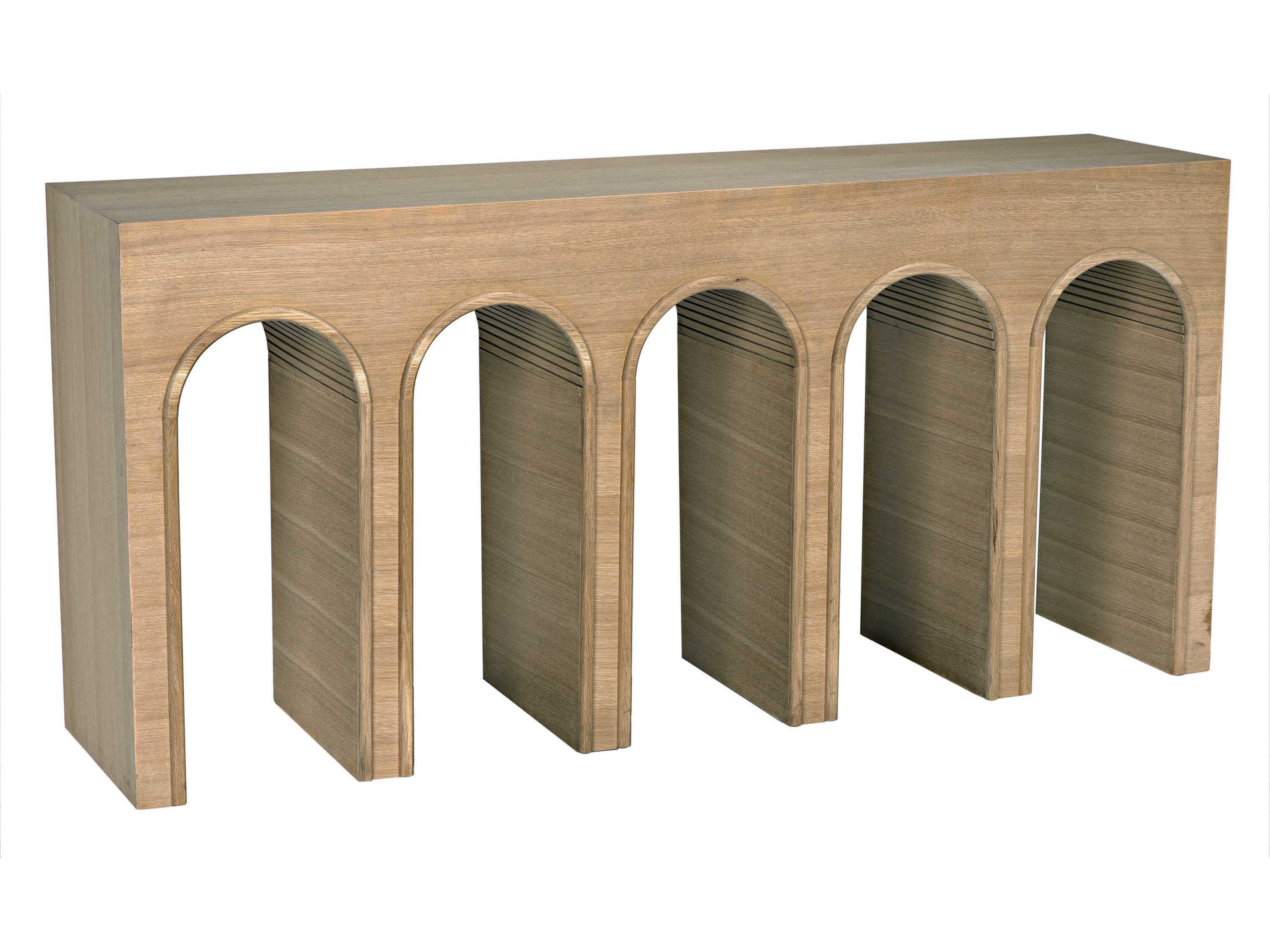 Noir Enzo Rectangular Wood Clear Coat Flat Console Table