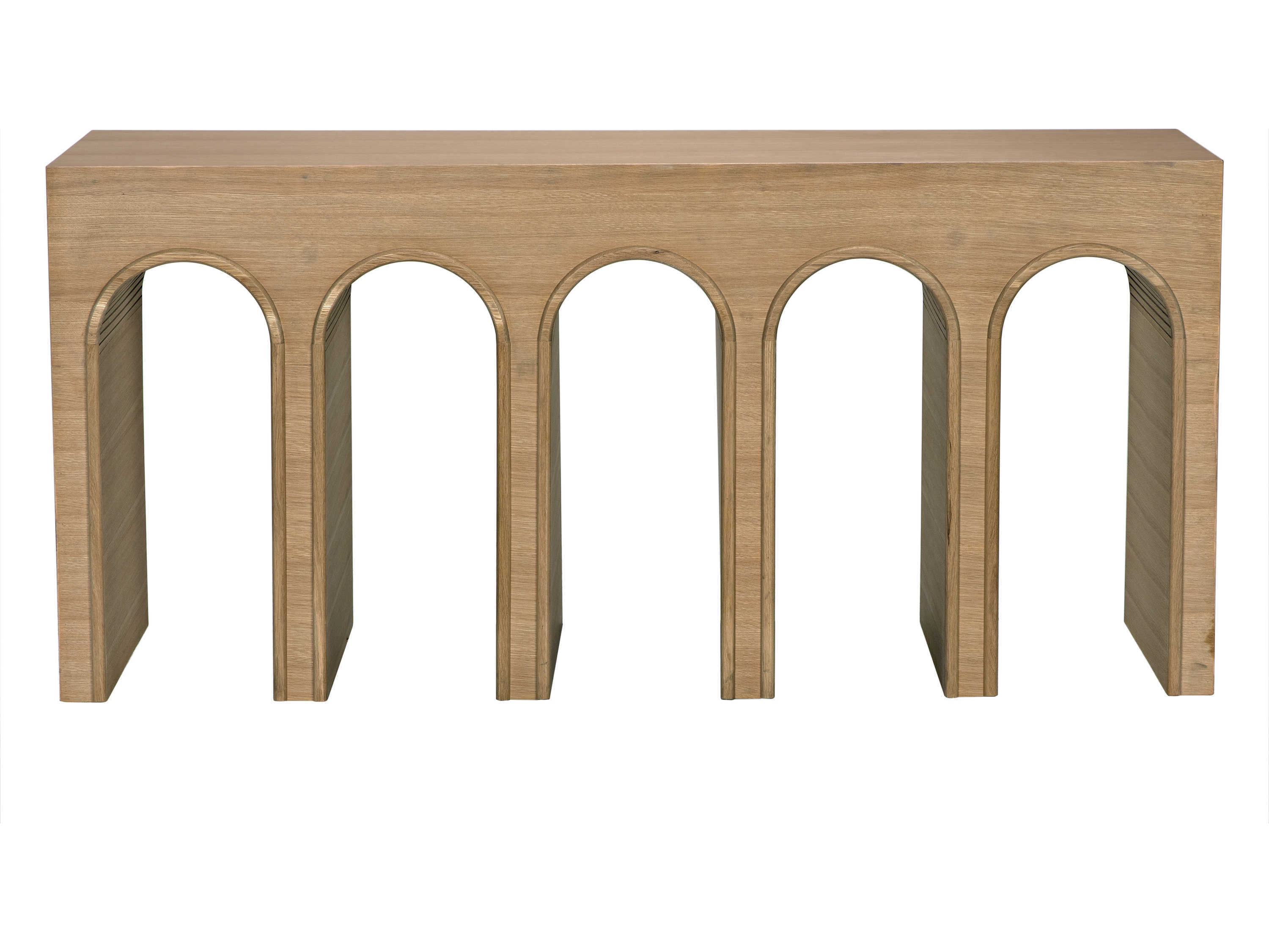 Noir Enzo Rectangular Wood Clear Coat Flat Console Table