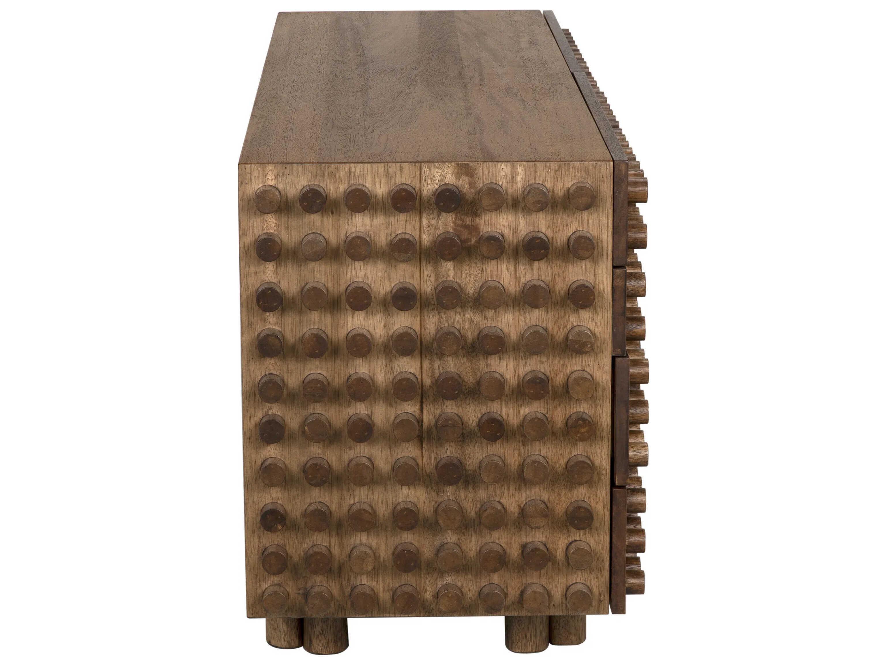 Noir Haruko 72" Walnut Wood Dark Sideboard