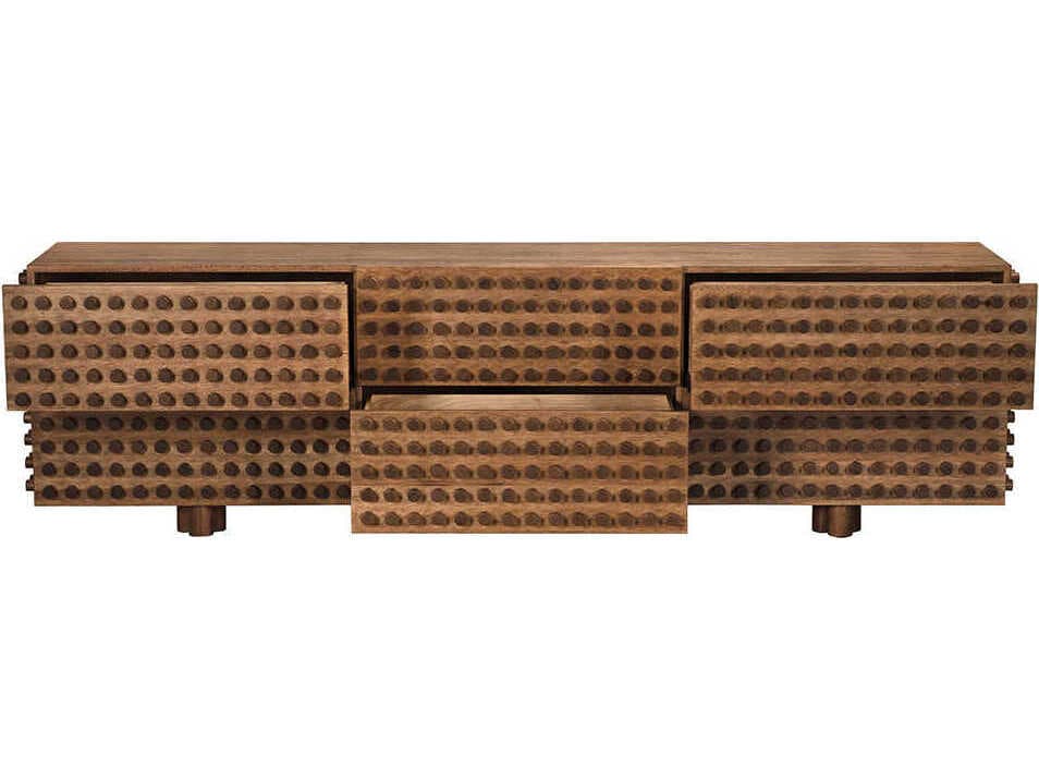 Noir Haruko 107" Walnut Wood Dark Sideboard