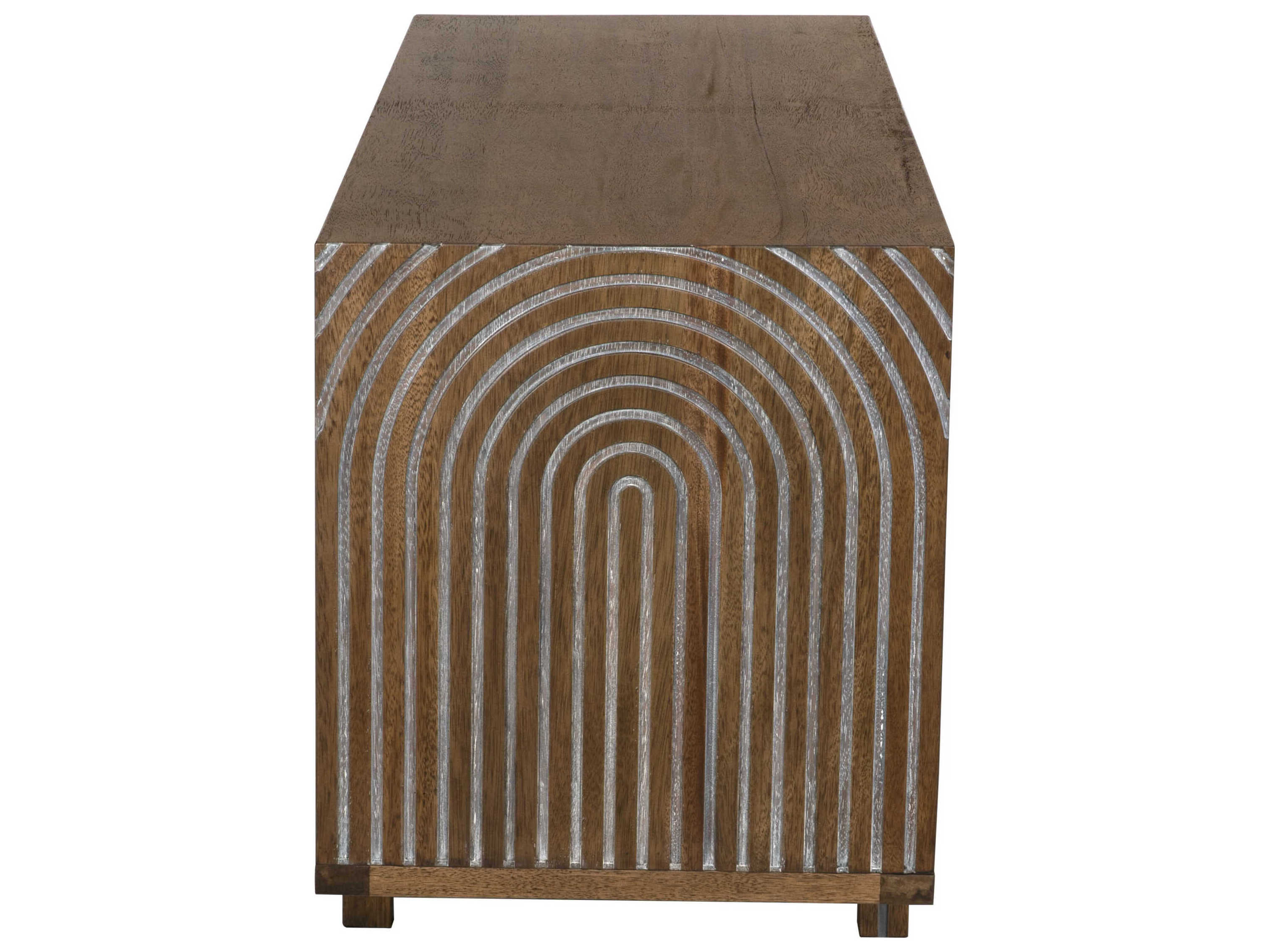 Noir Ryder 72" Walnut Wood Dark Sideboard