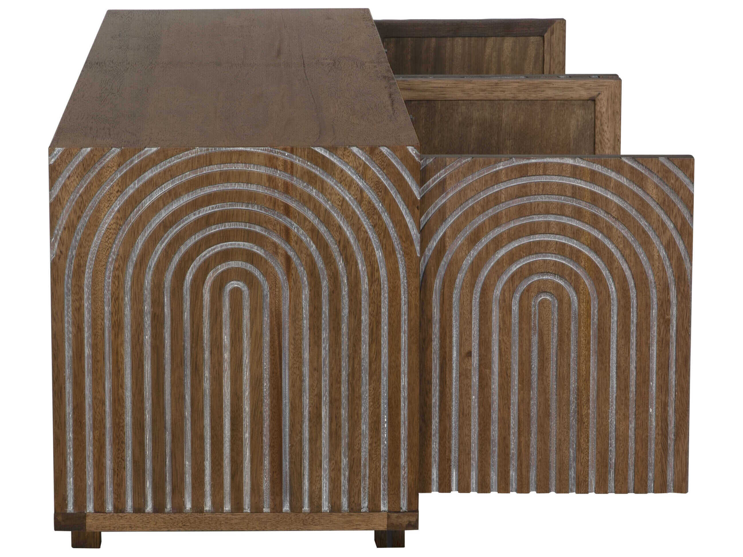 Noir Ryder 72" Walnut Wood Dark Sideboard