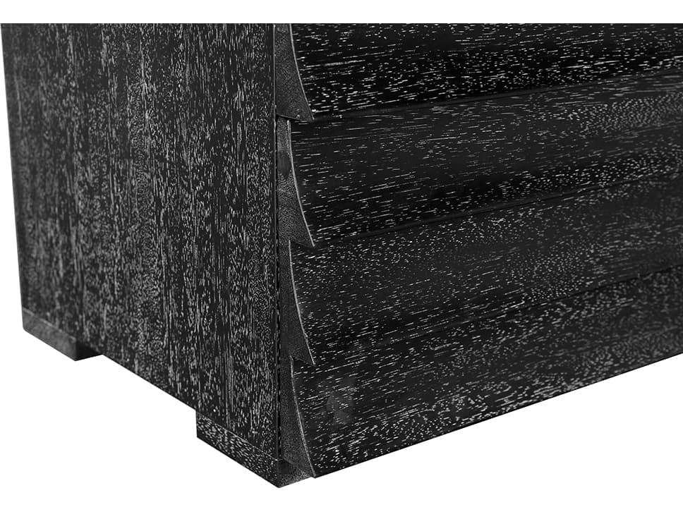Noir Frederico Black Walnut Wood Accent Chest