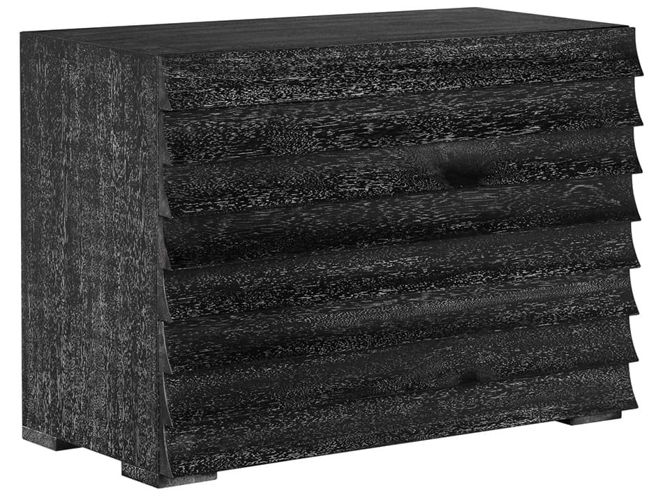 Noir Frederico Black Walnut Wood Accent Chest