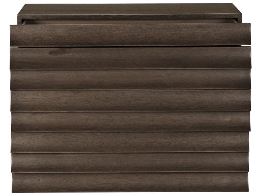 Noir Frederico Greige Walnut Brown Wood Accent Chest