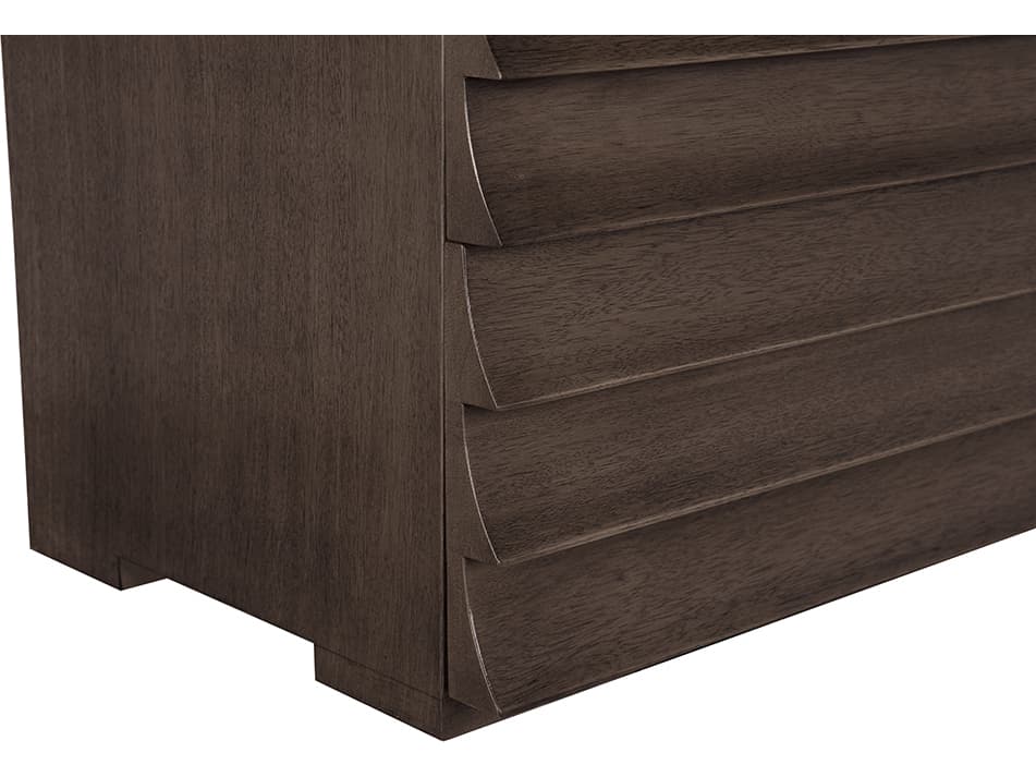 Noir Frederico Greige Walnut Brown Wood Accent Chest