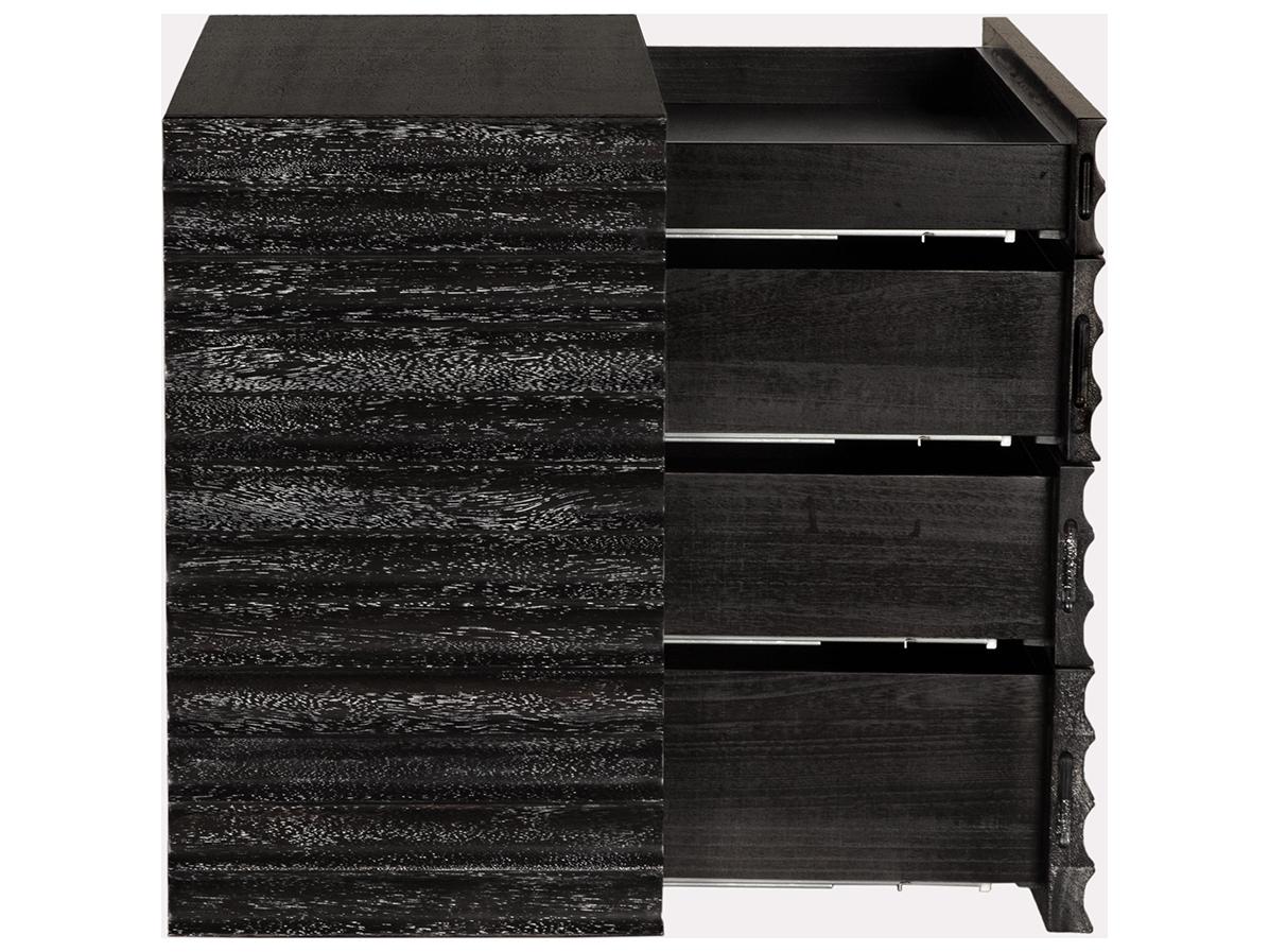 Noir Pacelli Black Walnut Wood Accent Chest