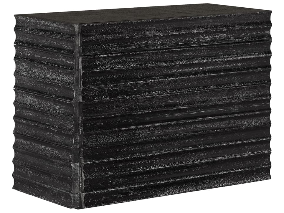 Noir Pacelli Black Walnut Wood Accent Chest