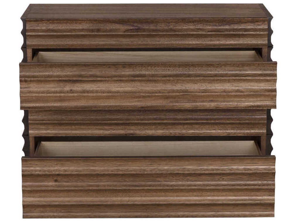 Noir Pacelli Dark Walnut Brown Wood Accent Chest