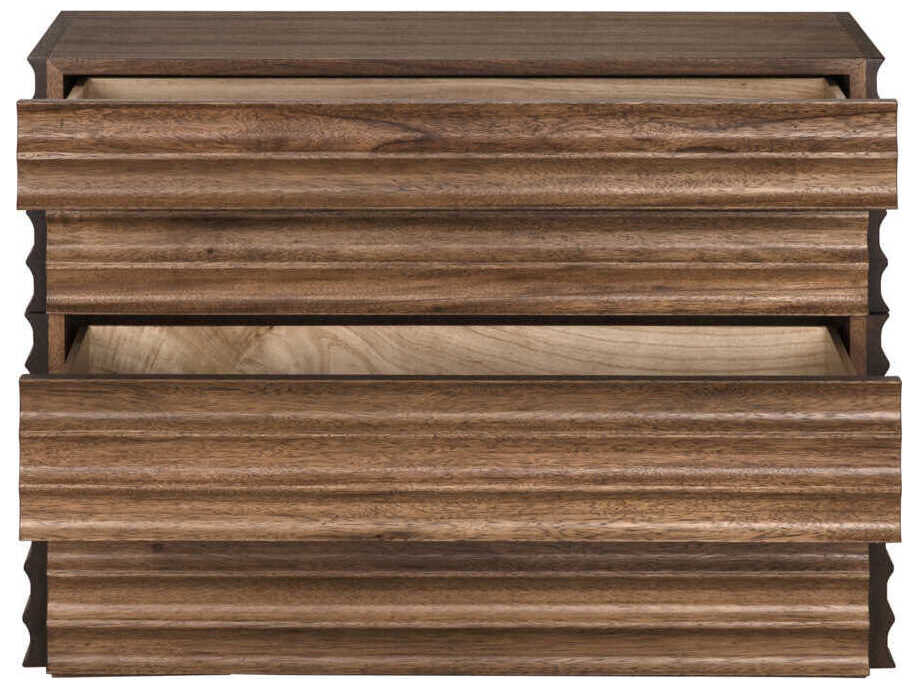 Noir Pacelli Dark Walnut Brown Wood Accent Chest