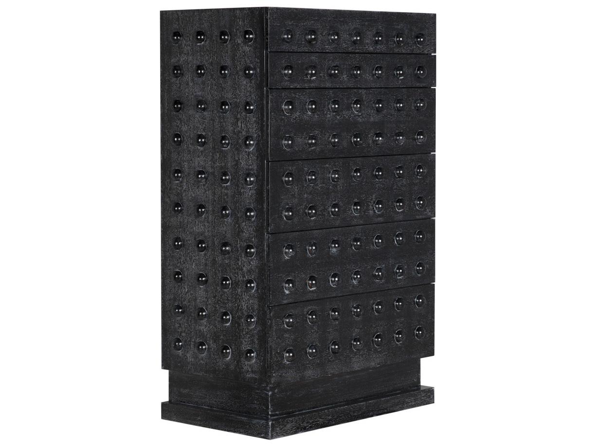 Noir Didier Black Walnut Wood Accent Cabinet