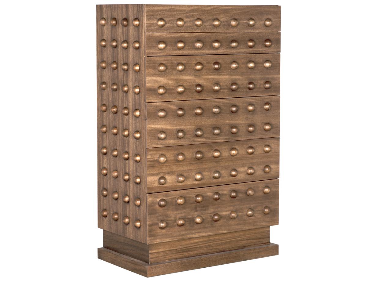 Noir Didier Dark Walnut Brown Wood Accent Chest