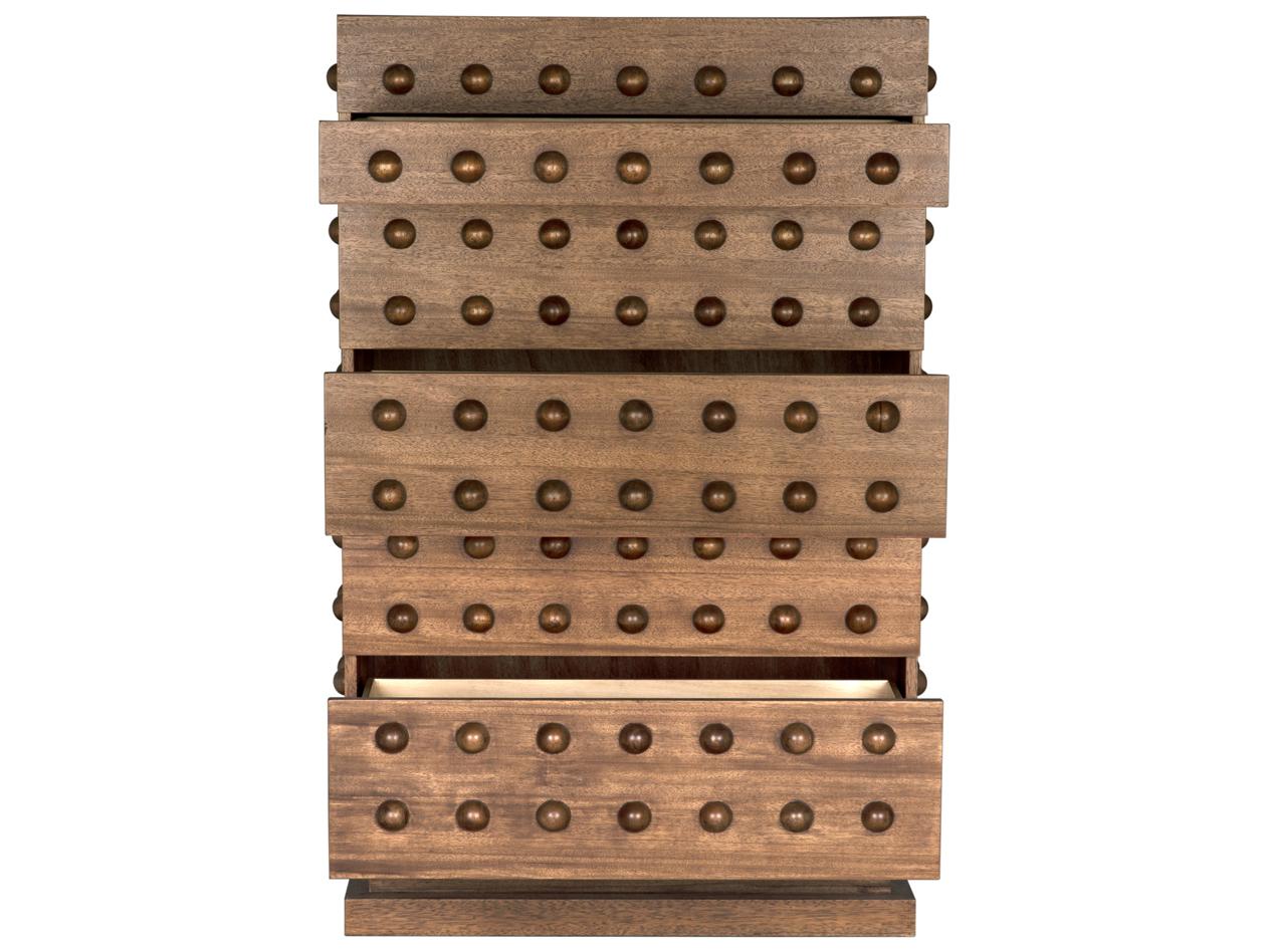 Noir Didier Dark Walnut Brown Wood Accent Chest