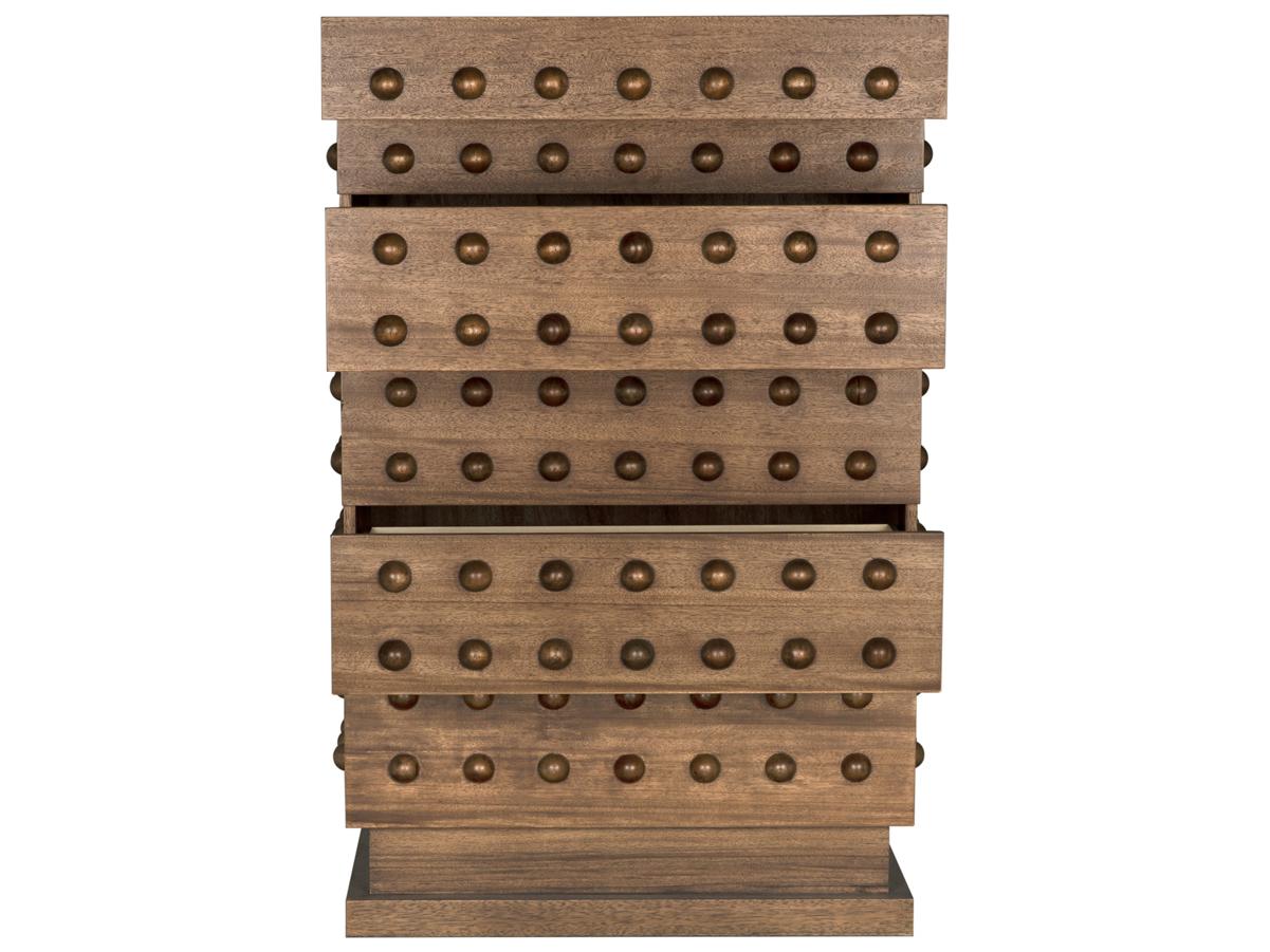 Noir Didier Dark Walnut Brown Wood Accent Chest