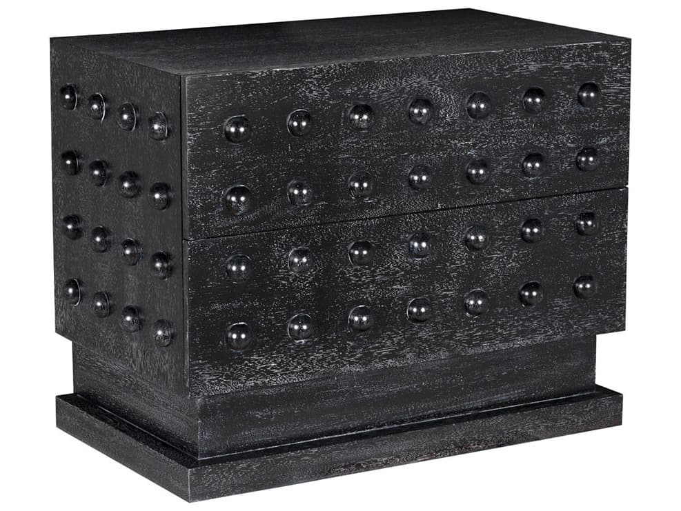 Noir 39" Didier Walnut Wood Black Sideboard