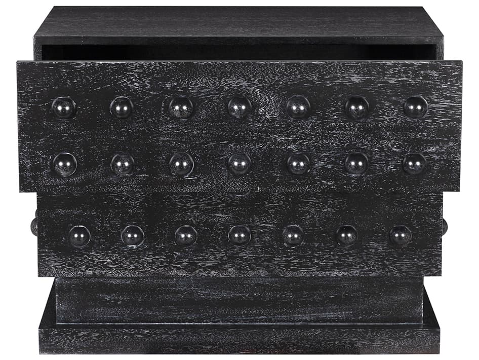 Noir 39" Didier Walnut Wood Black Sideboard