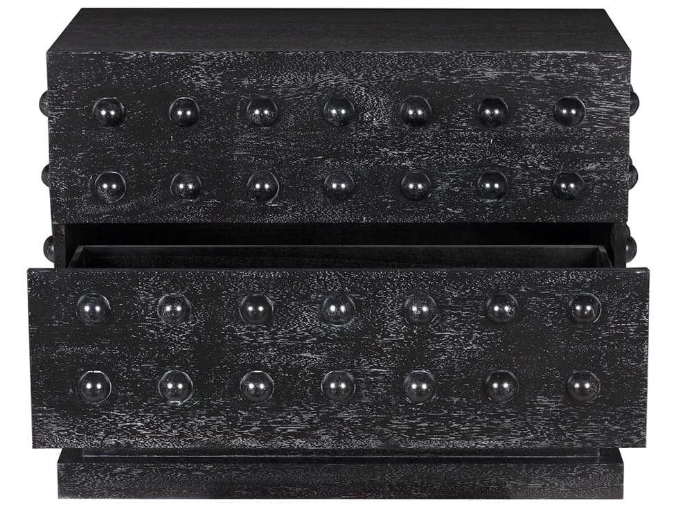 Noir 39" Didier Walnut Wood Black Sideboard