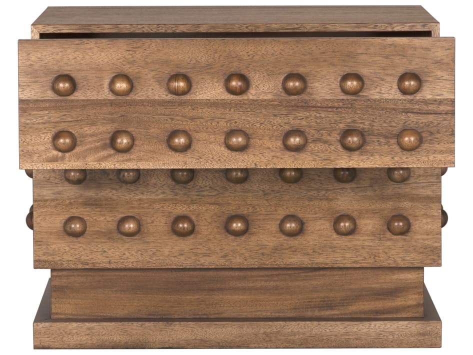 Noir Didier Dark Walnut Brown Wood Accent Chest