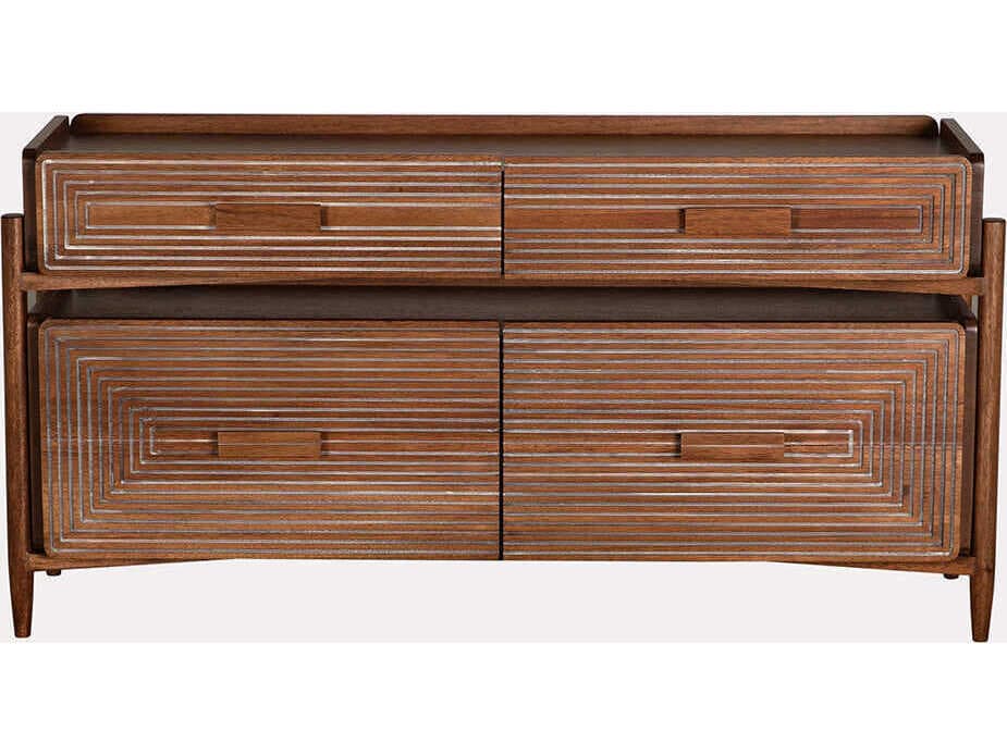 Noir Savino 60" Walnut Wood Dark Sideboard