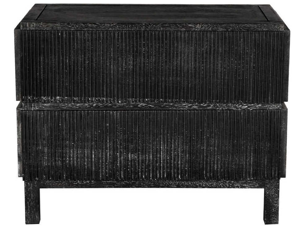 Noir Plato 38" Walnut Wood Black Sideboard