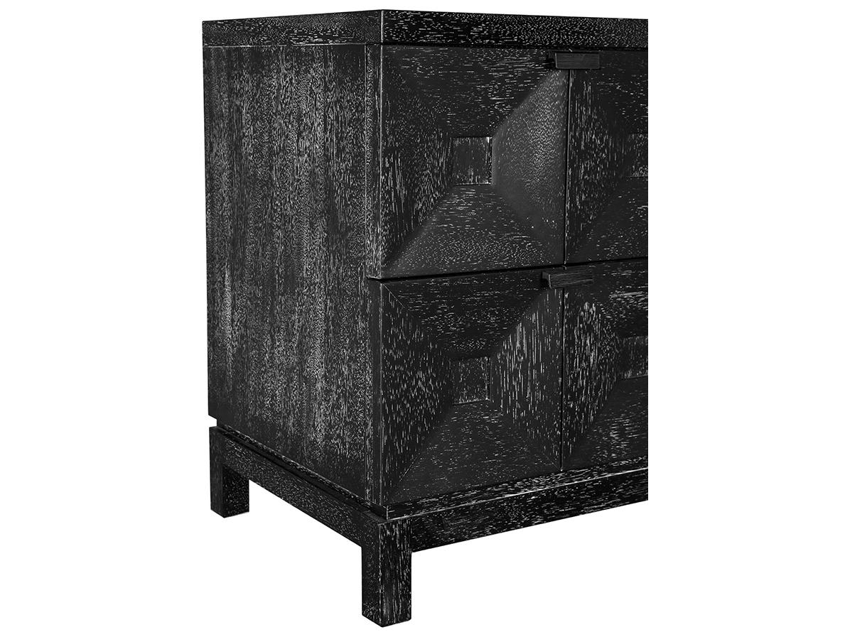 Noir Musashi 6-Drawers Walnut Wood Double Dresser