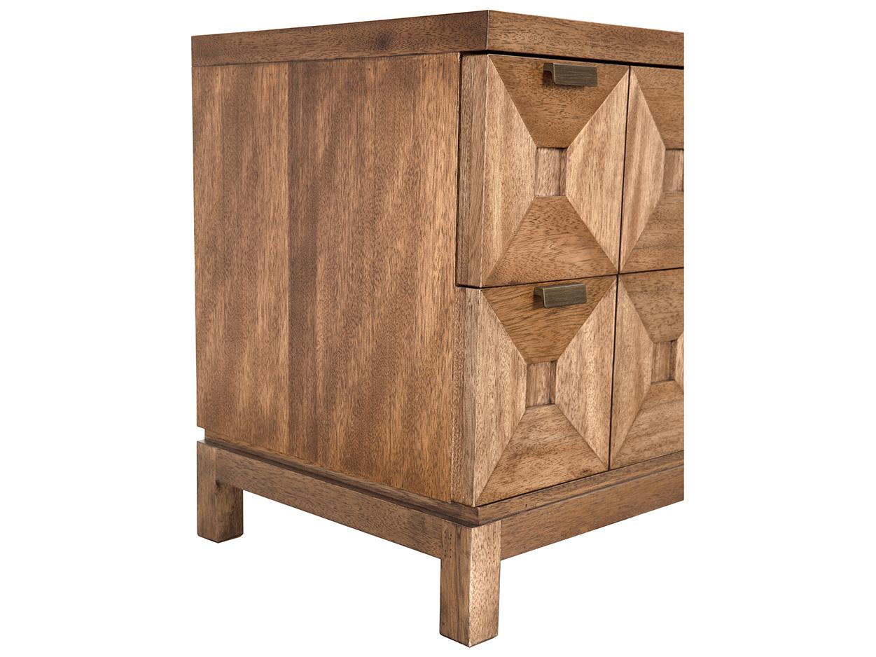 Noir Musashi 3-Drawers Brown Walnut Wood Dresser