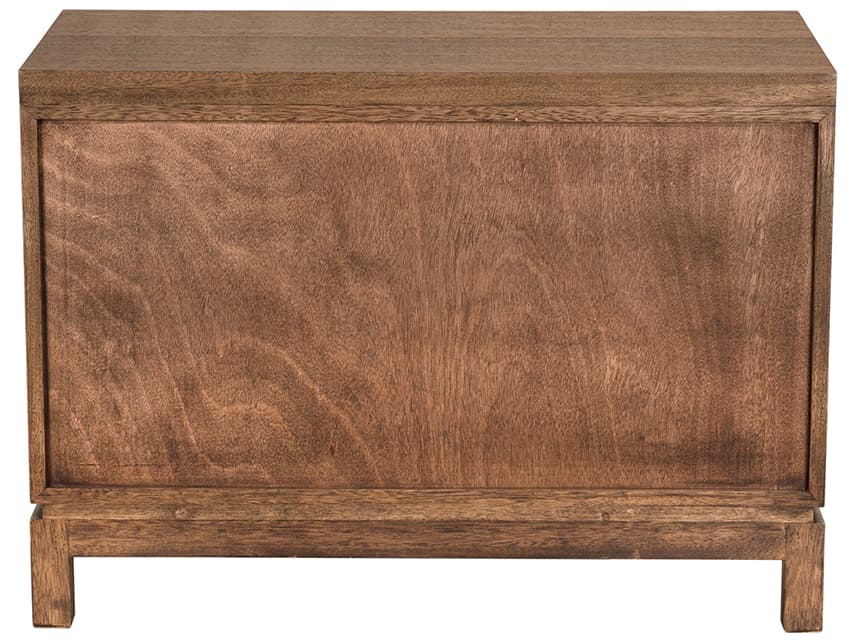 Noir Musashi 3-Drawers Brown Walnut Wood Dresser